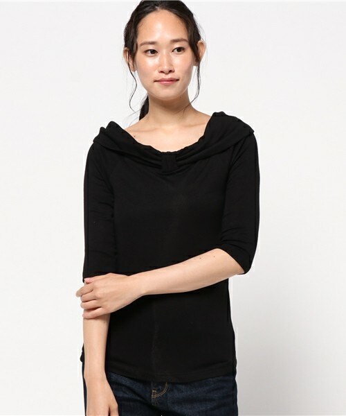actuel（アクチュエル）の「オフショルテレコ2WAY P/O（Tシャツ/カットソー・レディース・ブラック/グレー/レンガ・FREE）」の13枚目の写真