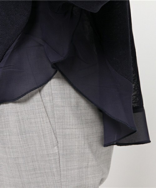 INTERPLANET（インタープラネット）の「裾シフォンレイヤード P/O（ニット/セーター・レディース・ベージュ/ネイビー/ボルドー・FREE）」の9枚目の写真