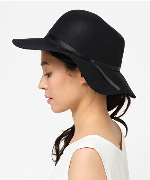 archives（アルシーヴ）の「フェルト女優帽（ハット・レディース・ブラック/ベージュ/ネイビー・MEDIUM）」の4枚目の写真