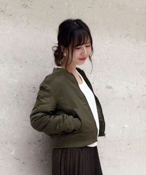 archives（アルシーヴ）の「【予約】MA-1裏ボア（ブルゾン・レディース・ブラック/グレー/カーキ・MEDIUM）」の3枚目の写真