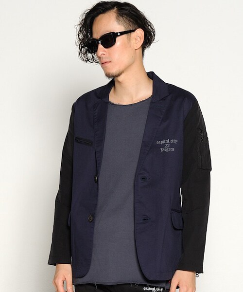 VIRGOwearworks（ヴァルゴウェアワークス）の「SWITCHING MIRY JKT テーラードジャケット（ジャケット/アウター・メンズ・OLIVE/NAVY/BLACK・2/3/4）」の2枚目の写真