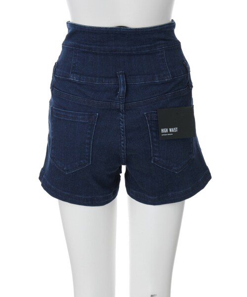 EMODA(エモダ)の「RING ZIP ハイウエストショートパンツ(パンツ・レディース・ブラック/インディゴ・XS/S/M)」の5枚目の写真
