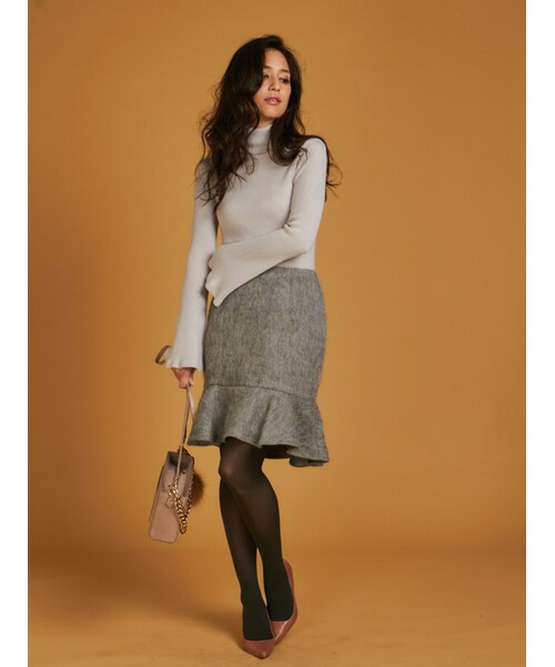 MERCURYDUO（マーキュリーデュオ）の「タートルリブニット（トップス・レディース・オフホワイト/ライトグレー/ネイビー/ブラウン）」の11枚目の写真