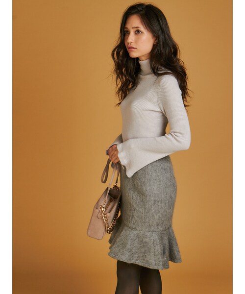 MERCURYDUO（マーキュリーデュオ）の「タートルリブニット（トップス・レディース・オフホワイト/ライトグレー/ネイビー/ブラウン）」の8枚目の写真