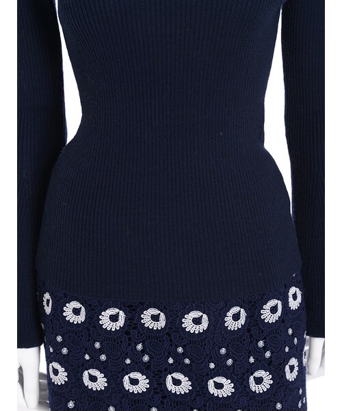 MERCURYDUO（マーキュリーデュオ）の「タートルリブニット（トップス・レディース・オフホワイト/ライトグレー/ネイビー/ブラウン）」の18枚目の写真