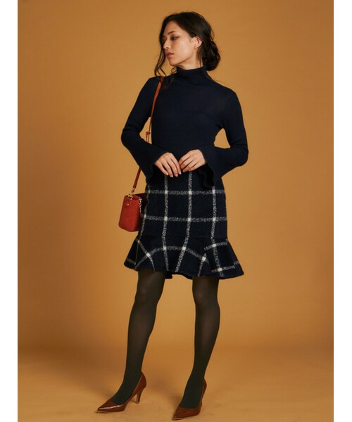 MERCURYDUO（マーキュリーデュオ）の「タートルリブニット（トップス・レディース・オフホワイト/ライトグレー/ネイビー/ブラウン）」の9枚目の写真