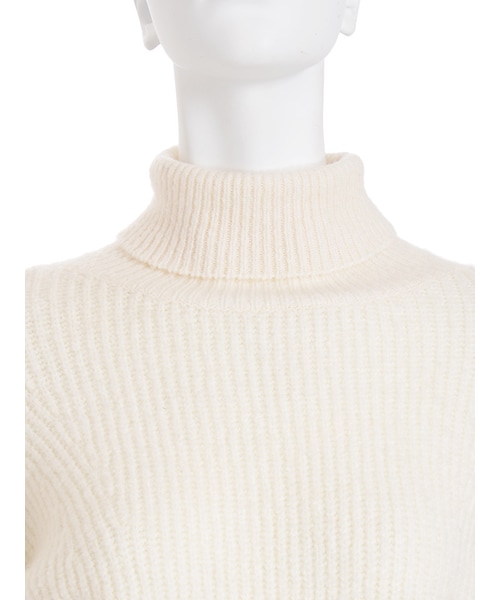 MERCURYDUO（マーキュリーデュオ）の「BIGファースリーブニット（トップス・レディース・オフホワイト/ライトグレー/ネイビー）」の18枚目の写真