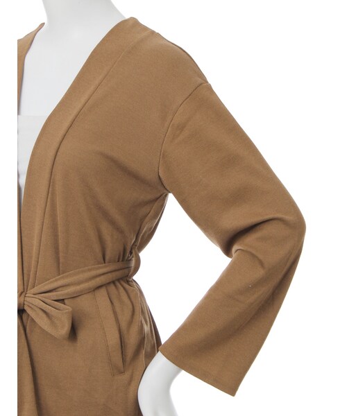 MURUA(ムルーア)の「ロングガウンコート(ジャケット/アウター・レディース・グレー/ブラック/キャメル・F)」の8枚目の写真