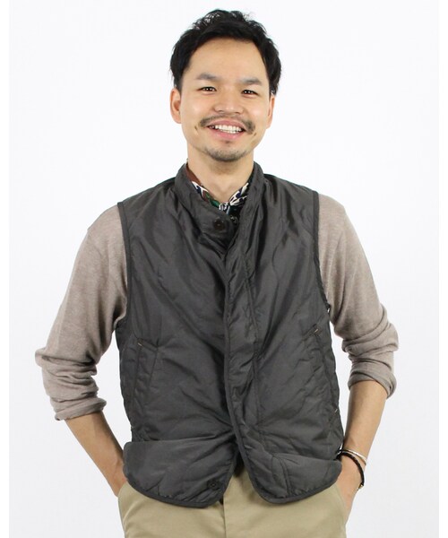 45R（フォーティファイブアール）の「ナイロンキルトライナーベスト（ジャケット/アウター・メンズ・アイスグレー/エンジ/キンチャ/チャコールグレー・2-S/3-M/4-L/5-XL）」の5枚目の写真