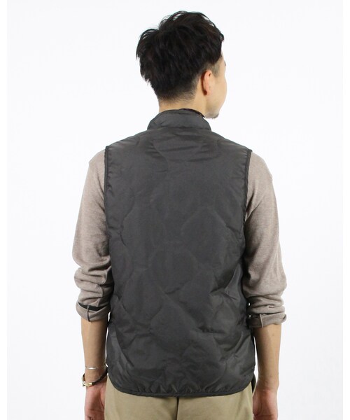 45R（フォーティファイブアール）の「ナイロンキルトライナーベスト（ジャケット/アウター・メンズ・アイスグレー/エンジ/キンチャ/チャコールグレー・2-S/3-M/4-L/5-XL）」の7枚目の写真
