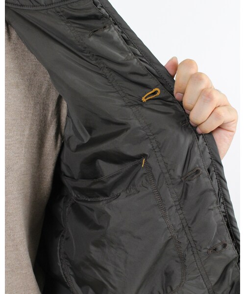 45R（フォーティファイブアール）の「ナイロンキルトライナーベスト（ジャケット/アウター・メンズ・アイスグレー/エンジ/キンチャ/チャコールグレー・2-S/3-M/4-L/5-XL）」の18枚目の写真