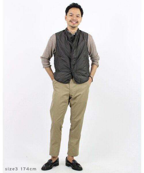 45R（フォーティファイブアール）の「ナイロンキルトライナーベスト（ジャケット/アウター・メンズ・アイスグレー/エンジ/キンチャ/チャコールグレー・2-S/3-M/4-L/5-XL）」の8枚目の写真