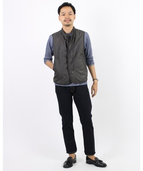 45R（フォーティファイブアール）の「ナイロンキルトライナーベスト（ジャケット/アウター・メンズ・アイスグレー/エンジ/キンチャ/チャコールグレー・2-S/3-M/4-L/5-XL）」の12枚目の写真