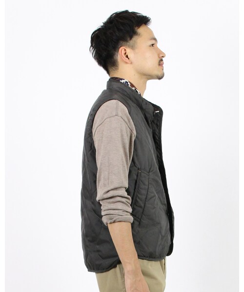 45R（フォーティファイブアール）の「ナイロンキルトライナーベスト（ジャケット/アウター・メンズ・アイスグレー/エンジ/キンチャ/チャコールグレー・2-S/3-M/4-L/5-XL）」の6枚目の写真