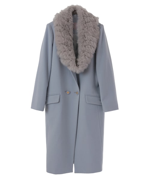 31 Sons de mode（トランテアン　ソン　ドゥ　モード）の「≪新作≫スヌード付チェスターコート《予約アイテム》（ジャケット/アウター・レディース・グレー/キャメル/サックスブルー・36/38）」の3枚目の写真