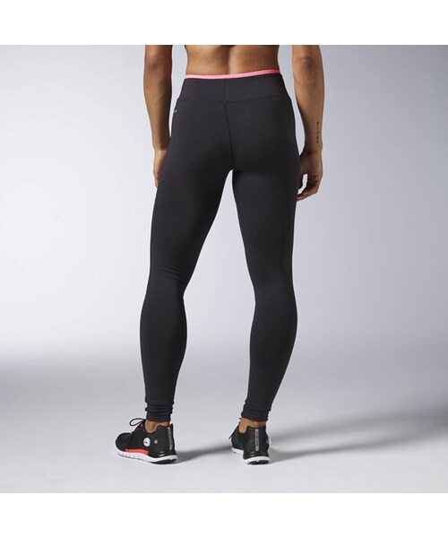 Reebok（リーボック）の「WOR PP TIGHT（パンツ・レディース・ブラック/ブラック/ポイズン ピンク・S身長152~158cm胸囲78~82cm/M身長157~163cm胸囲81~85cm/L身長162~168cm胸囲84~88cm/OT身長167~173cm胸囲87~91cm）」の4枚目の写真