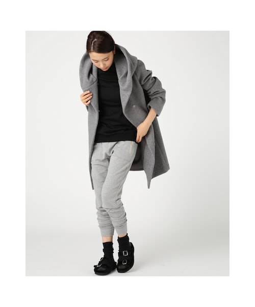 JOURNAL STANDARD（ジャーナルスタンダード）の「《予約》ダブルモッサー2Wayフードロングコート◆（ジャケット/アウター・ブラック/グレー/ナチュラル/ブルー A・S/M）」の15枚目の写真