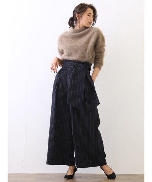 qualite（カリテ）の「ラップワイドパンツ【予約】（パンツ・レディース・ライトグレー/ミックス・1/2）」の14枚目の写真