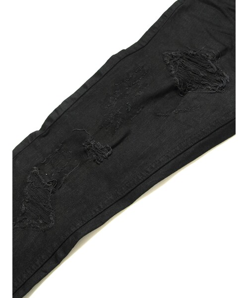 JACKROSE（ジャックローズ）の「BKダメージリメイクストレッチパンツ（パンツ・メンズ・ブラック・S/M/L/XL）」の7枚目の写真