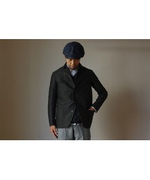 ARBRE | 【完売御礼】arbre アルブル COVERALL JACKET モールスキン ショールカラー カバーオールジャケット  BLK ブラック(ブルゾン)