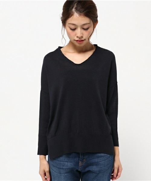 archives（アルシーヴ）の「12GゆるVネックプルオーバー（ニット/セーター・レディース・ベージュ/カーキ/ネイビー/ピンク・MEDIUM）」の5枚目の写真