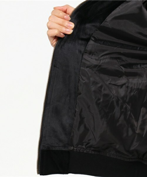 archives（アルシーヴ）の「ベロアMA-1ブルゾン（ブルゾン・レディース・ブラック/ワイン・MEDIUM）」の9枚目の写真