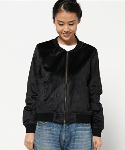 archives（アルシーヴ）の「ベロアMA-1ブルゾン（ブルゾン・レディース・ブラック/ワイン・MEDIUM）」の3枚目の写真