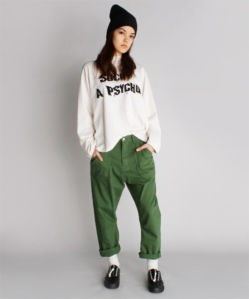 RNA（アールエヌエー）の「＜予約＞カンガルーポケットカラーパンツ（パンツ・レディース・ブラック/フレンチネイビー/ライトオリーブ・S/M）」の12枚目の写真