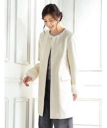 Honeys(ハニーズ)の「ノーカラーコート(ジャケット・コート)」 - WEAR Honeys(ハニーズ)の「ノーカラーコート(ジャケット・コート)」 - WEAR