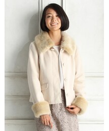 Honeys | ファー付ショートコート(ジャケット/アウター)