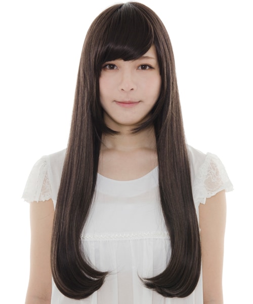 FondMi（フォンドミィ）の「クリーミーストレート（ウィッグ・レディース・プラムティー/ブラックコーヒー/カフェモカ/ショコラティー/カフェオレ/キャラメルラテ・前髪：21cm 横髪：62cm 後髪：75cm 重量：約208g）」の5枚目の写真