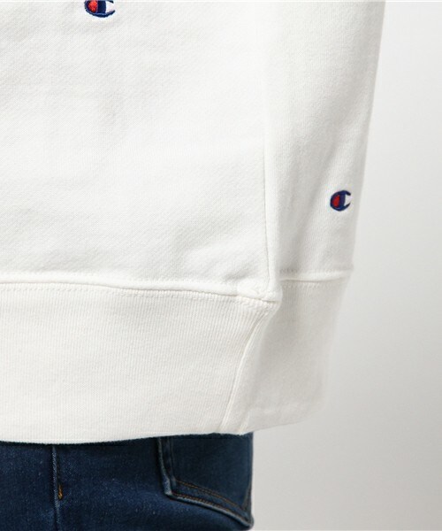 Champion（チャンピオン）の「champion ロゴSWEAT（スウェット・レディース・ホワイト/ネイビー・38）」の8枚目の写真