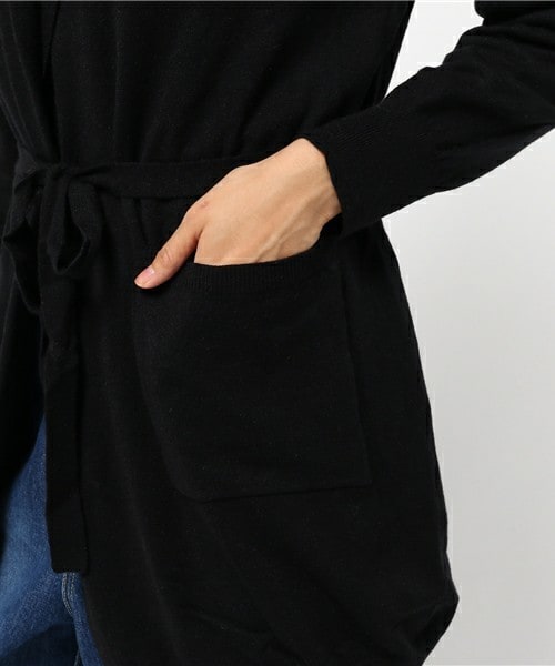 INTERPLANET（インタープラネット）の「エアーニットロングカーディガン（カーディガン/ボレロ・レディース・ブラック/グレー/ブラウン・FREE）」の9枚目の写真