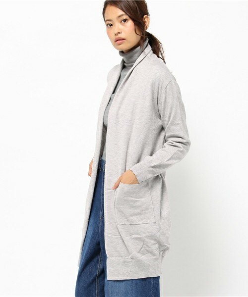 INTERPLANET（インタープラネット）の「エアーニットロングカーディガン（カーディガン/ボレロ・レディース・ブラック/グレー/ブラウン・FREE）」の2枚目の写真