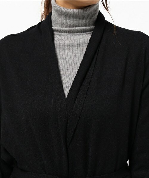 INTERPLANET（インタープラネット）の「エアーニットロングカーディガン（カーディガン/ボレロ・レディース・ブラック/グレー/ブラウン・FREE）」の7枚目の写真