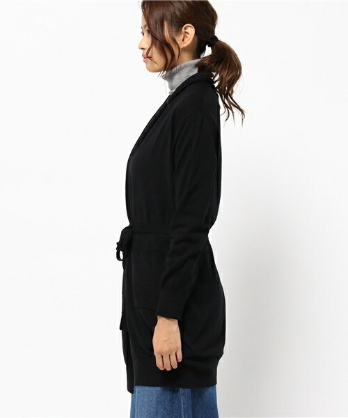 INTERPLANET（インタープラネット）の「エアーニットロングカーディガン（カーディガン/ボレロ・レディース・ブラック/グレー/ブラウン・FREE）」の5枚目の写真