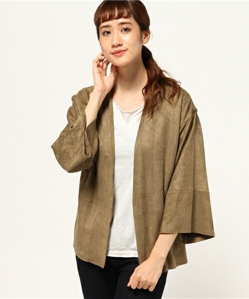 archives（アルシーヴ）の「フェイクスエードカーディガン（その他アウター・レディース・ベージュ/カーキ/キャメル・MEDIUM）」の3枚目の写真