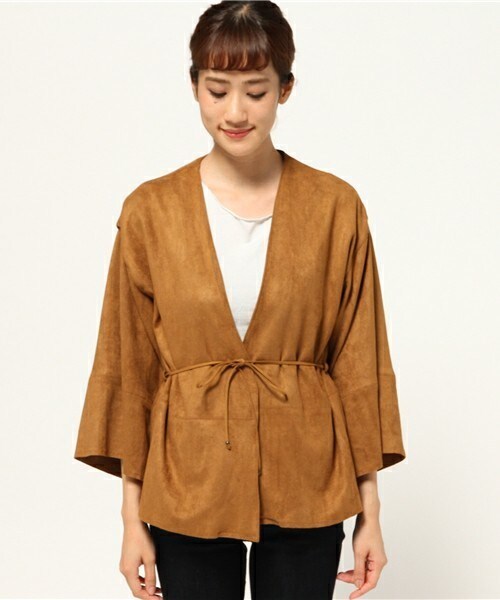 archives（アルシーヴ）の「フェイクスエードカーディガン（その他アウター・レディース・ベージュ/カーキ/キャメル・MEDIUM）」の4枚目の写真