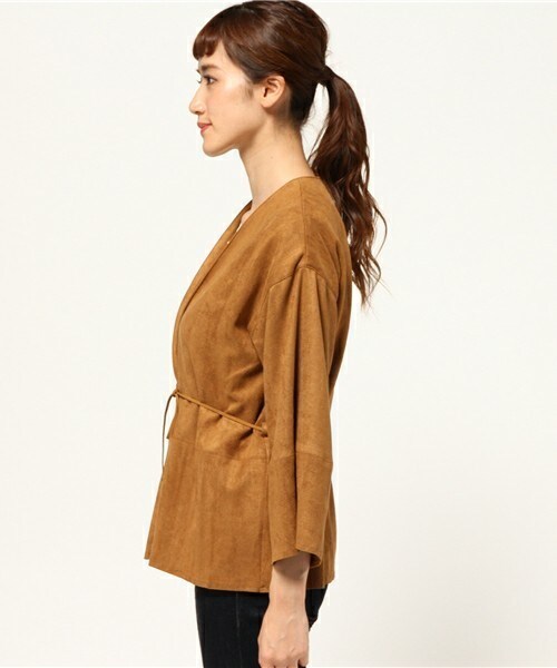 archives（アルシーヴ）の「フェイクスエードカーディガン（その他アウター・レディース・ベージュ/カーキ/キャメル・MEDIUM）」の5枚目の写真