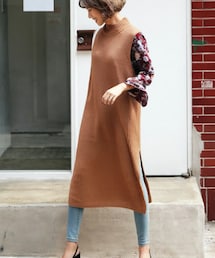 DHOLIC | スリーブレスリブニットワンピース(ワンピース)