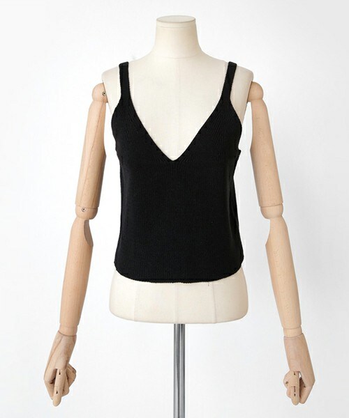 DHOLIC（ディーホリック）の「ミニマルニットビスチェ（その他トップス・レディース・ダークオレンジ/ディープスカイブルー/ブラック/ベージュ・FREE）」の2枚目の写真