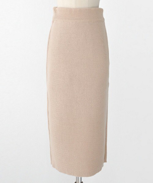 DHOLIC（ディーホリック）の「ニットタイトフィットミディスカート（スカート・レディース・ダークオレンジ/ディープスカイブルー/ブラック/ベージュ・FREE）」の3枚目の写真