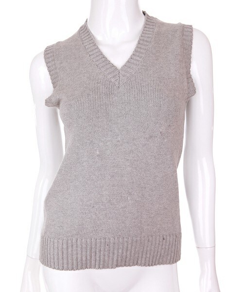 Bobon21（ボボンニジュウイチ）の「JK制服風ベスト（ベスト・レディース・ピンク/グレー・F）」の2枚目の写真