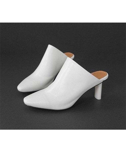 DHOLIC（ディーホリック）の「ユニークポールヒールミュール（パンプス・レディース・ブラック/ブラウン/ホワイト・225/230/235/240/245/250）」の2枚目の写真