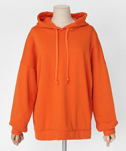 DHOLIC（ディーホリック）の「ドロップショルダースウェットプルオーバー（パーカー・レディース・ホワイト/グリーン/ベージュ/ブラック/オレンジ・FREE）」の5枚目の写真