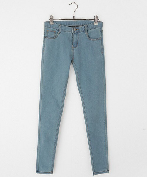DHOLIC（ディーホリック）の「3COLORSデニムスキニーパンツ（デニムパンツ・レディース・ブラックグレー/ブルーデニム/ライトブルーデニム・25/26/27/28/29）」の3枚目の写真