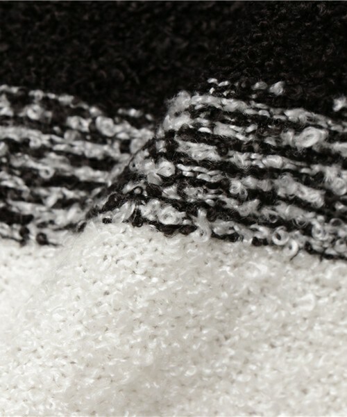 glory crew（グローリークルー）の「ミドルゲージマルチボーダーニット（ニット/セーター・メンズ・ブラック/杢グレー/カーキ/ネイビー/マスタード・M/L/LL）」の9枚目の写真