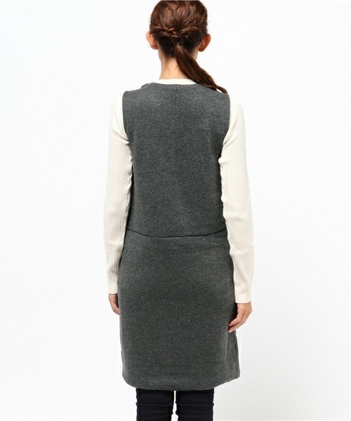 INTERPLANET（インタープラネット）の「ラビットファーニットジレベスト（ベスト・レディース・チャコールグレー/キャメル・FREE）」の5枚目の写真