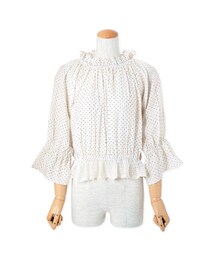 flower | dot lace blouse ～ﾄﾞｯﾄﾚｰｽﾌﾞﾗｳｽ(シャツ/ブラウス)