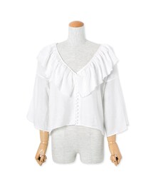 flower | butterfly flare blouse ～ﾊﾞﾀﾌﾗｲﾌﾚｱﾌﾞﾗｳｽ(シャツ/ブラウス)